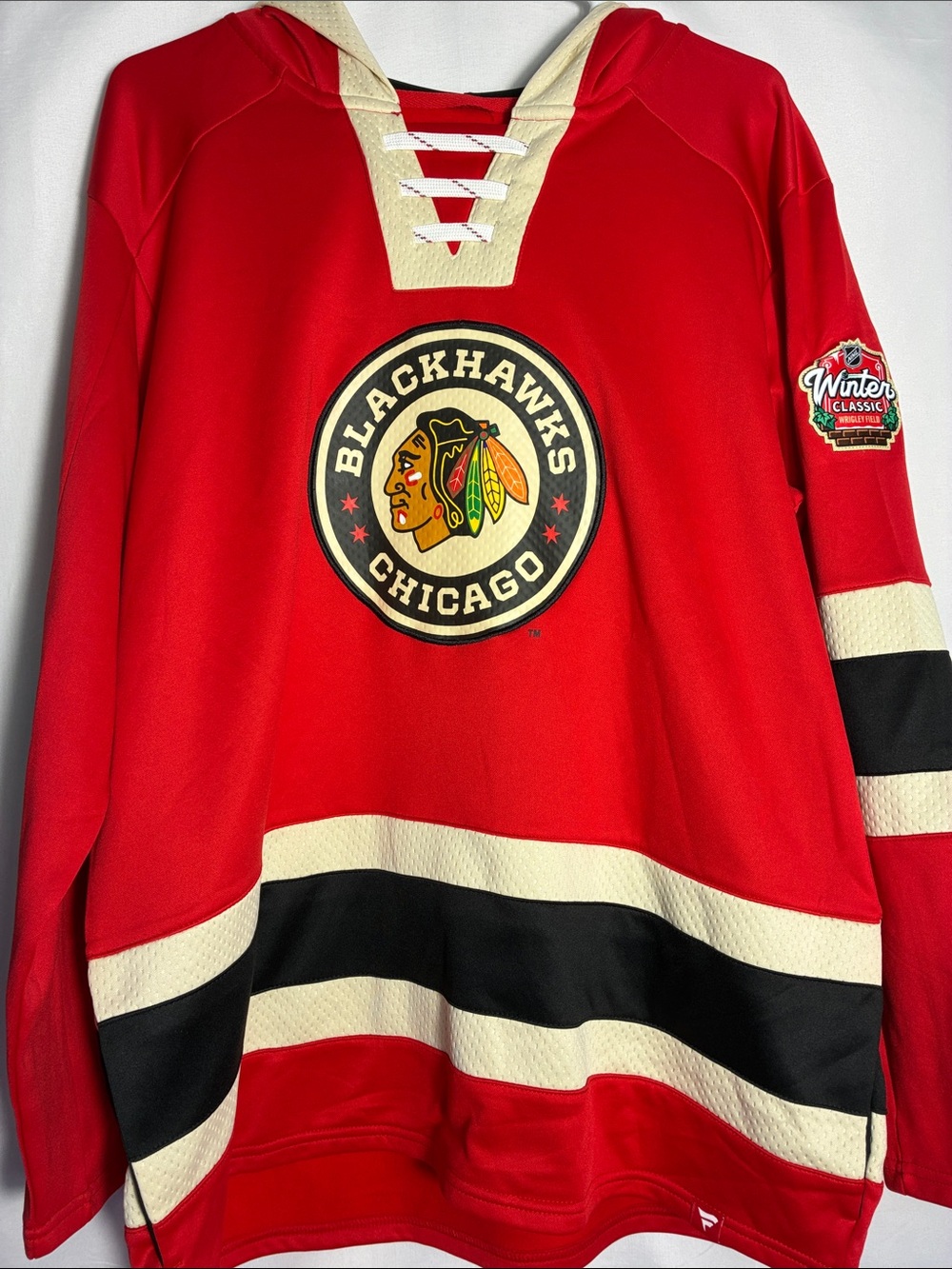 Chicago Blackhawks Fanatics 2025 Winter Classic Inside Line Lace Up Hoody XL